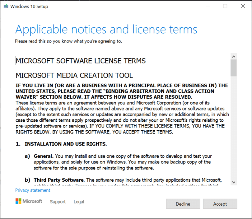You need to accept the User Agreement by clicking on the Accept button