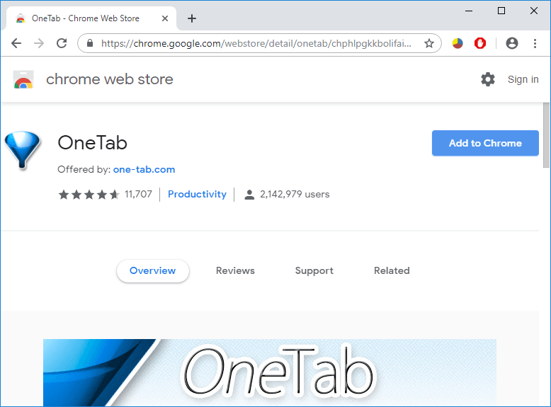 You need to add “One Tab” chrome extension in your browser