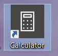 You should now be able to access the Calculator app from the desktop itself