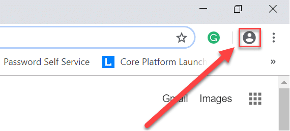 You will see the current user icon at the top right corner of the screen on Chrome