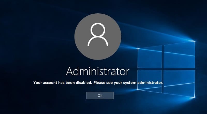 Your Account Has Been Disabled. Please See Your System Administrator [SOLVED]