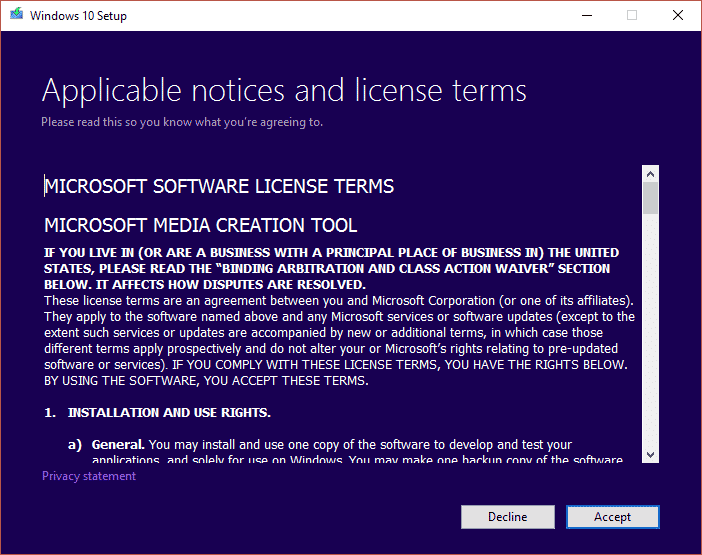 accept the license agreement. Fix OneDrive 0x8004de40 Error in Windows 10