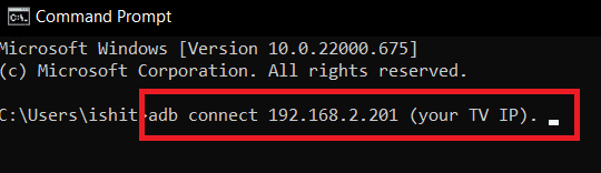 adb connect 192.168.2.201 cmd