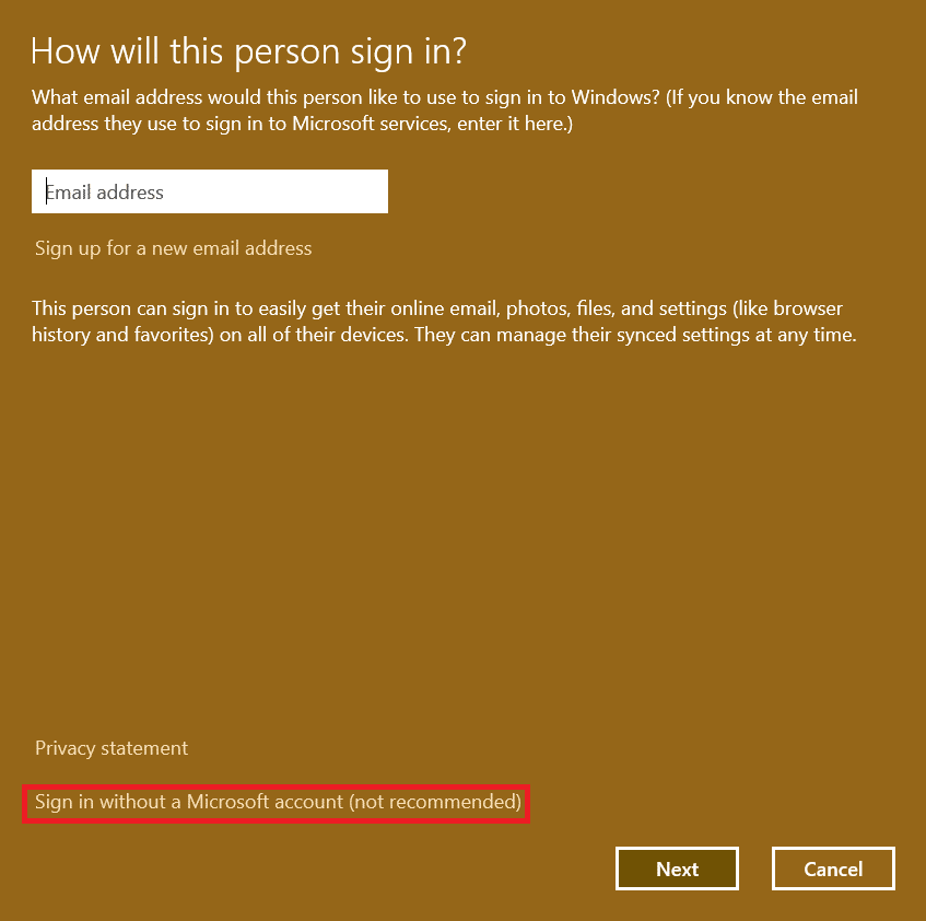 add a user window. How to Create a Local Account in Windows 11
