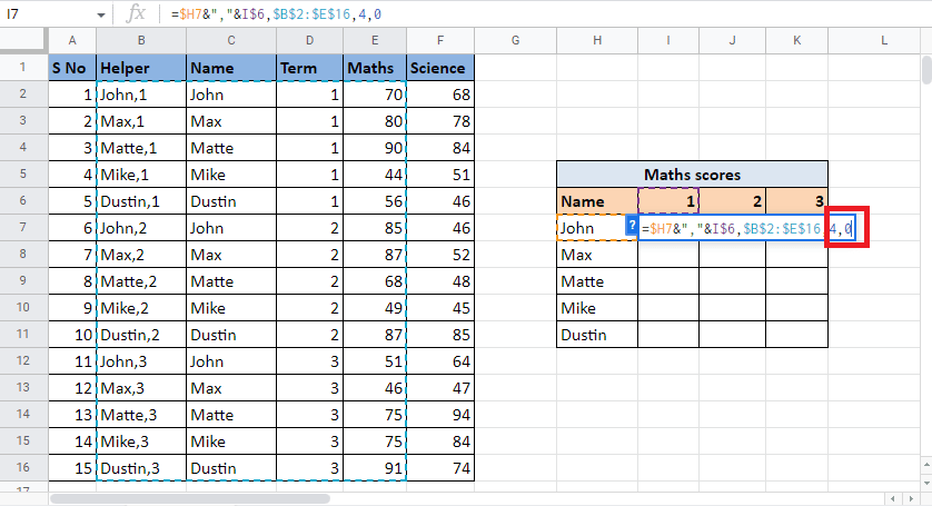 Add comma (,) to move to the is_sorted argument. Type 0 to get the exact match