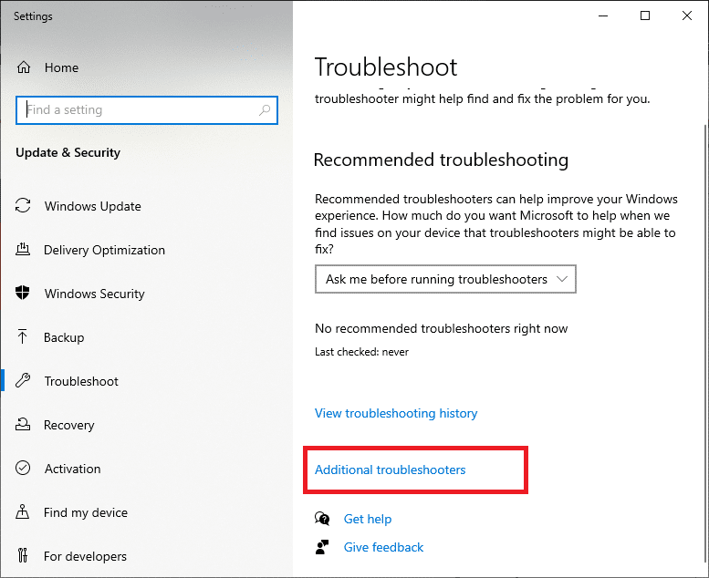 Additional troubleshooters option. Fix Can’t Download from Microsoft Store