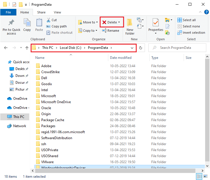 mag-navigate sa C ProgramData Easy Anti Cheat at tanggalin ang lahat ng mga file sa loob ng folder