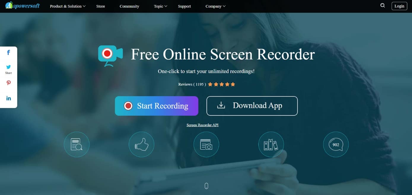 Apowersoft Screen Recorder online gratuito