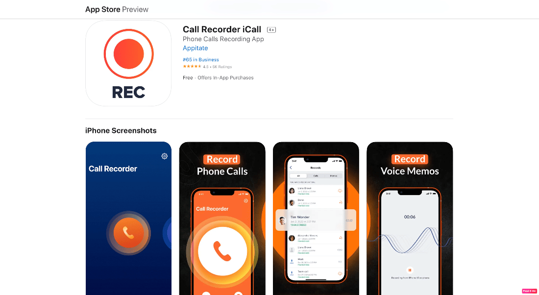 app store preview call recorder icall