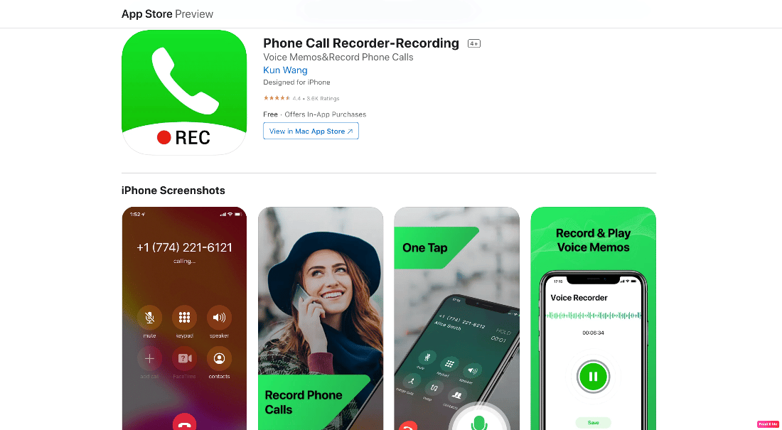 app store preview phone call recorder