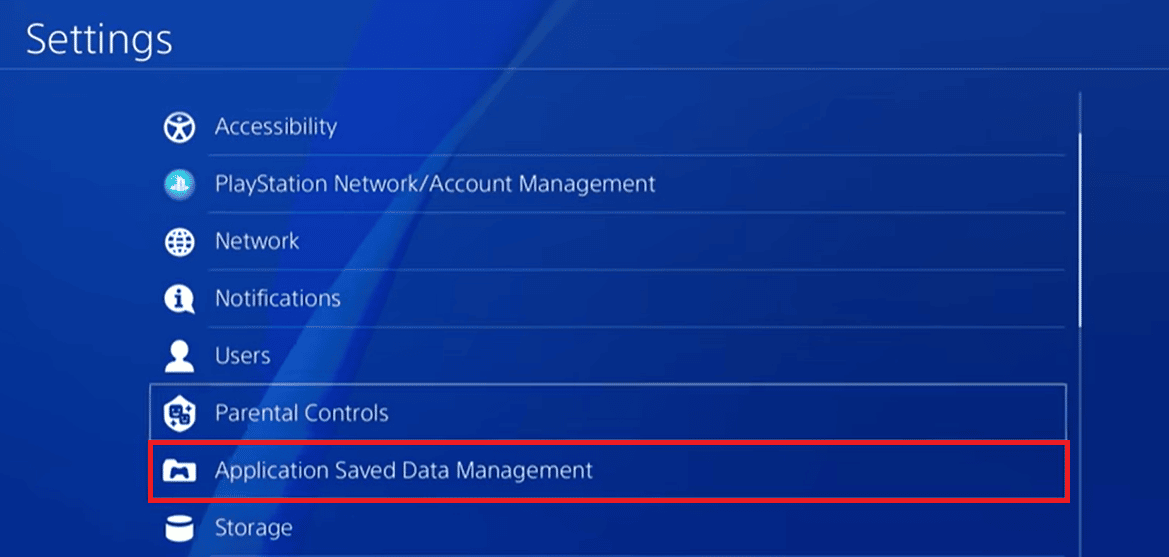 application saved data management on ps4