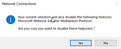are you sure you want to disable these features