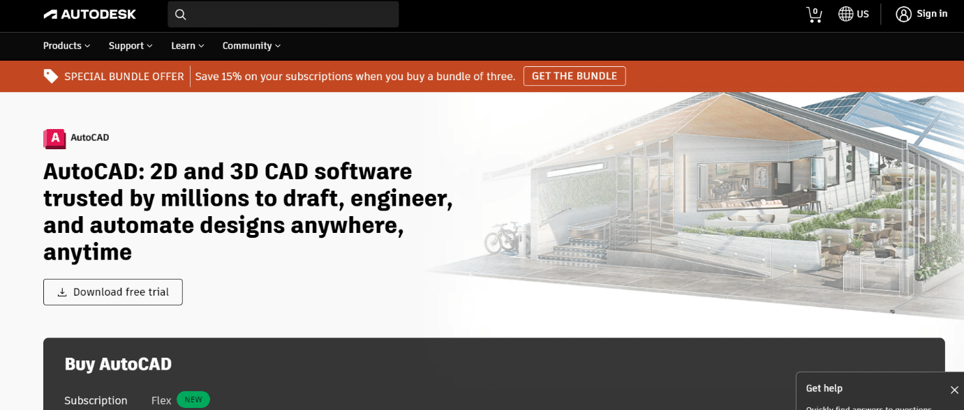 AutoCAD. Beste Beginner CAD sagteware