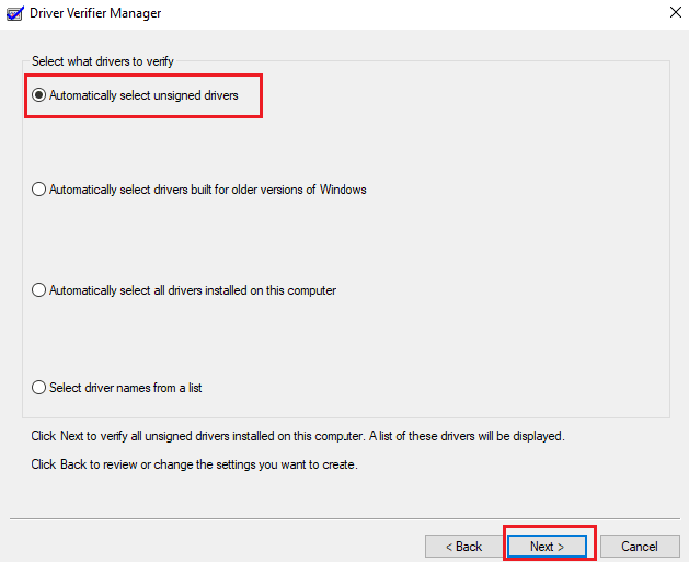 Automatically select unsigned drivers. Fix System Service Exception on Windows 10 or 11