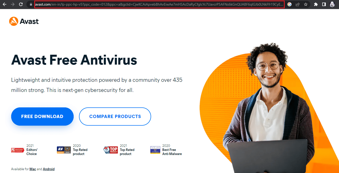 Página de inicio de Avast Free Antivirus. 32 mejores programas gratuitos para PC con Windows