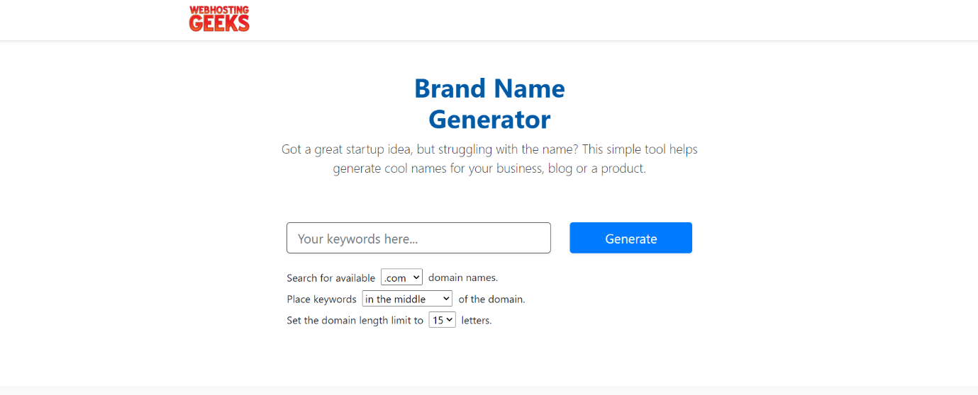 Brand Name Generator