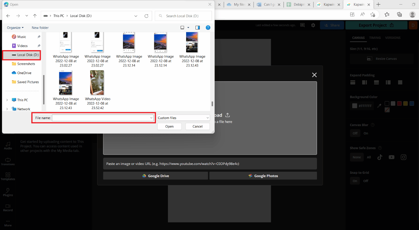 Browse through the folders and files of your PC or laptop and select the video you want to upload. | How to Get Full Screen Instagram Videos