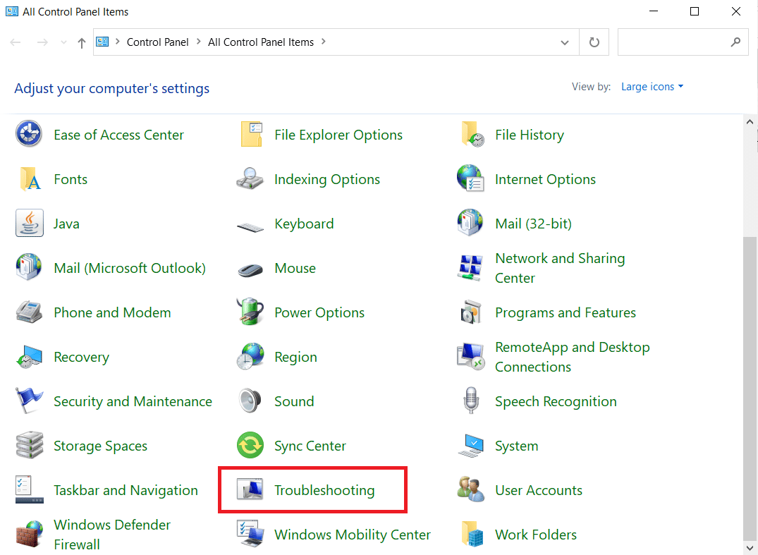 open Troubleshooting setting in Control Panel. Fix Windows 10 Screen Dims Automatically