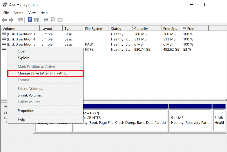 Change Drive Letter and Paths. How to Fix Hard Drive Not Showing Up Windows 10