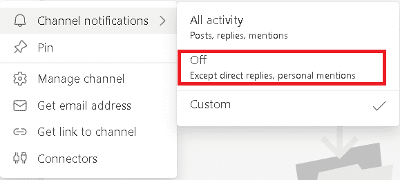 Change the option to Off to turn for all the categories.