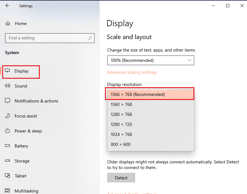change the resolution in the Display resolution section. Fix Fallout 4 Stuttering on Windows 10