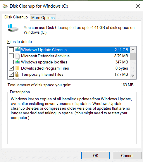 check the boxes in Disk Cleanup window. Just, click on OK. How to Delete Win Setup Files in Windows 10