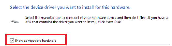 Check the option Show compatible hardware. Fix Kindle Not Showing Up on PC