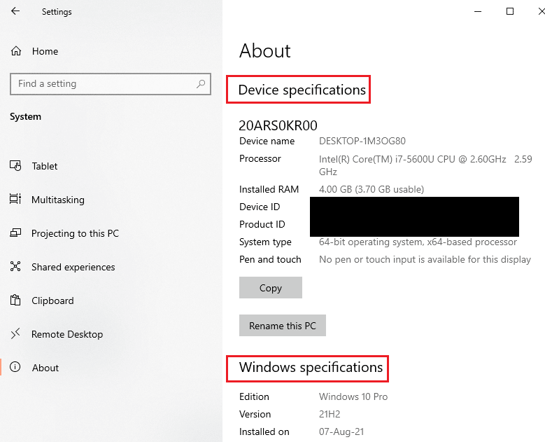 Check the System specifications. Fix Hulu Not Working on Chrome