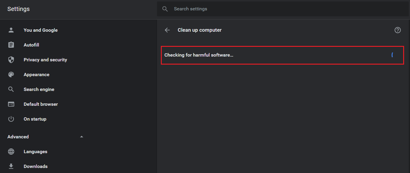 checking for harmful software... in google chrome settings. How to Fix PDFs Not Opening in Chrome