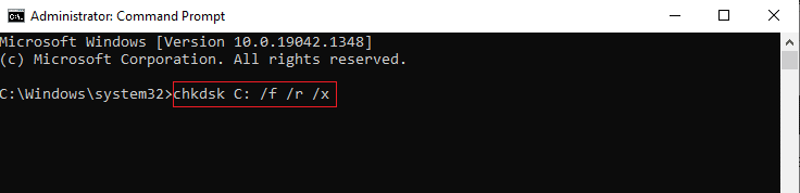  chkdsk command. Fix The Handle is Invalid Error in Windows 10