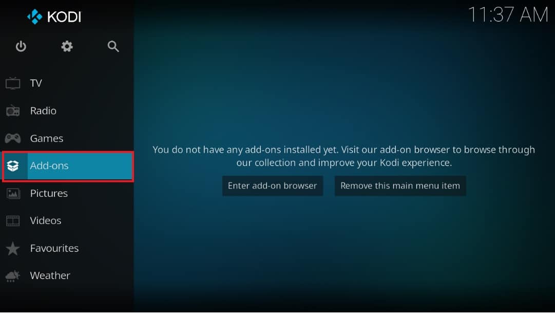 Choose Add ons from the drop down menu. How to Fix Mucky Duck Repo Not Working for Kodi
