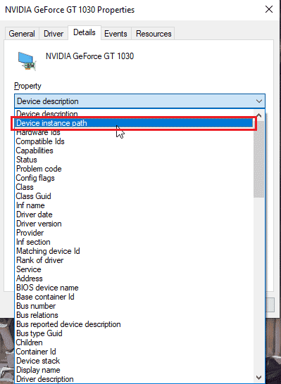 Choose device instance path from property dropdown box. Fix Nvidia Installer Cannot Continue This Graphics Driver Could Not Find Compatible Graphics Hardware