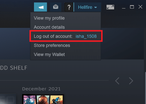 choose Log out of account. Fix Steam service error