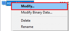 Choose Modify.