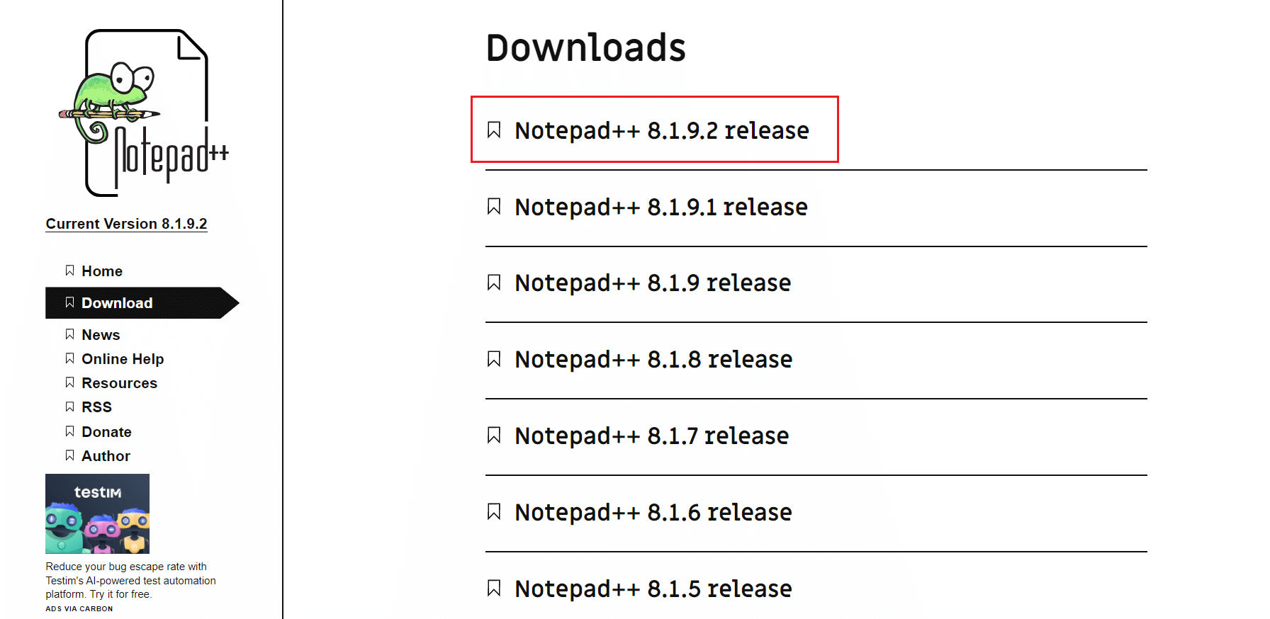 choose the release in download page. How to install plugin Notepad++