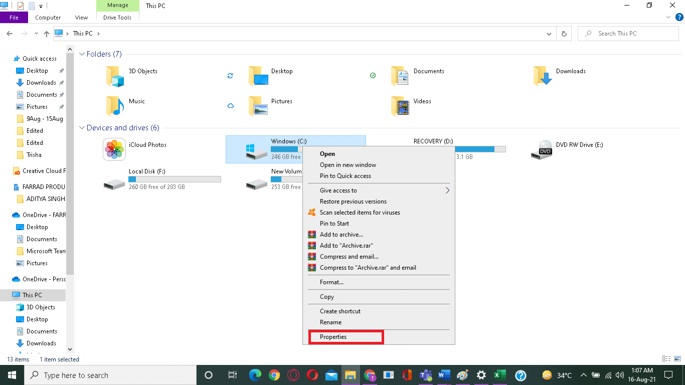 Choose properties. Why is My Windows 10 Computer So Slow