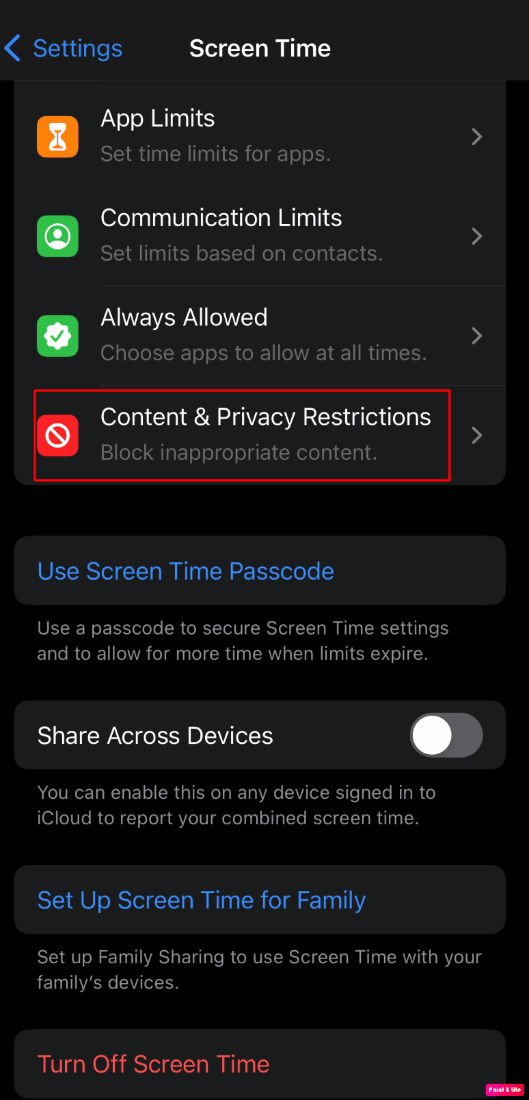choose the content & privacy restrictions. Fix iPhone In App Purchase Is Not Supported Error
