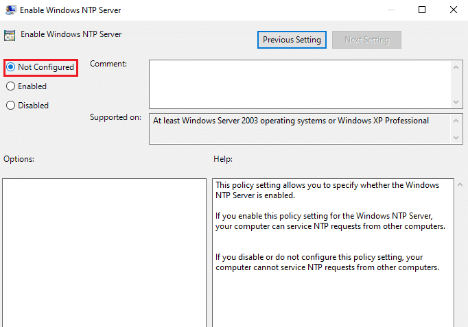 Choose the option Not Configured for all the objects. How to Fix the Computer Did Not Resync Because No Time Data was Available