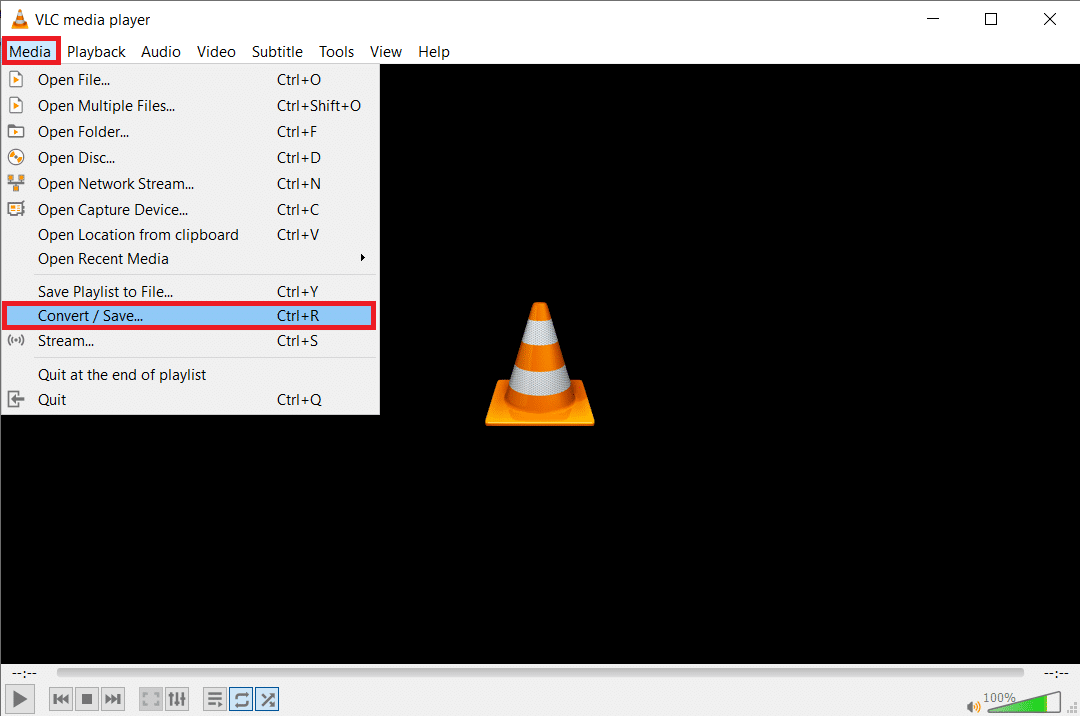 choose the ‘Convert Save...’ option. | How To Remove Audio From Video In Windows 10?