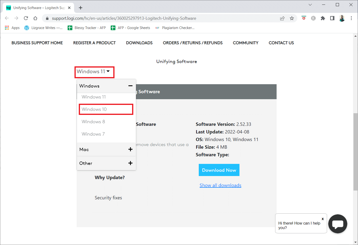 Choose Windows 10 in the dropdown list. Fix Logitech Unifying Receiver Not Working