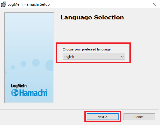 Choose your preferred language and click on Next 