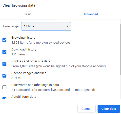 Clear Browser Cache and Cookies in Chrome. How to fix Twitch avatar size