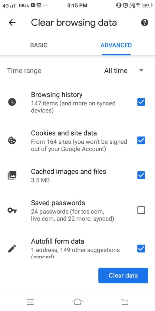 Clear Browser Cookies and Cache. Fix LinkedIn App Not Showing Images