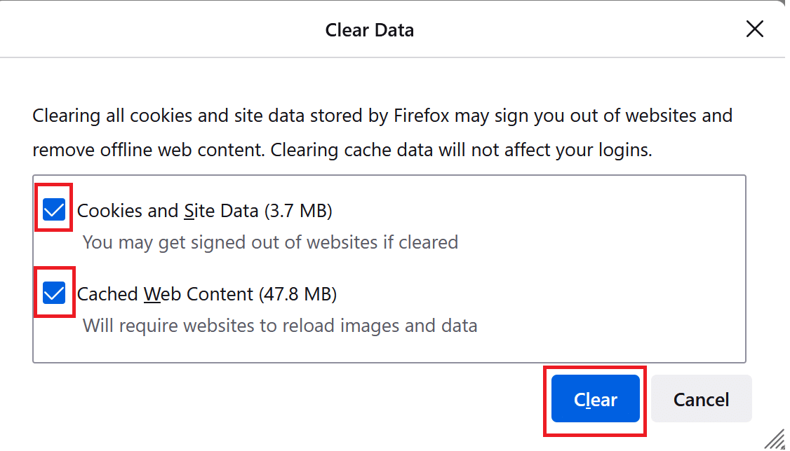 Clear cache and cookies on firefox | How to Fix Firefox Not Playing Videos