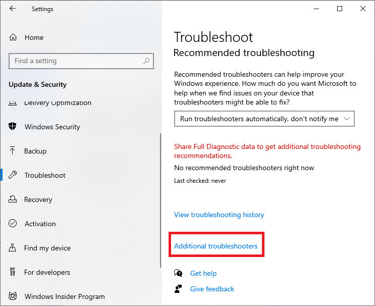 . Click Additional troubleshooters | Fix Windows Update Error 0x80070005