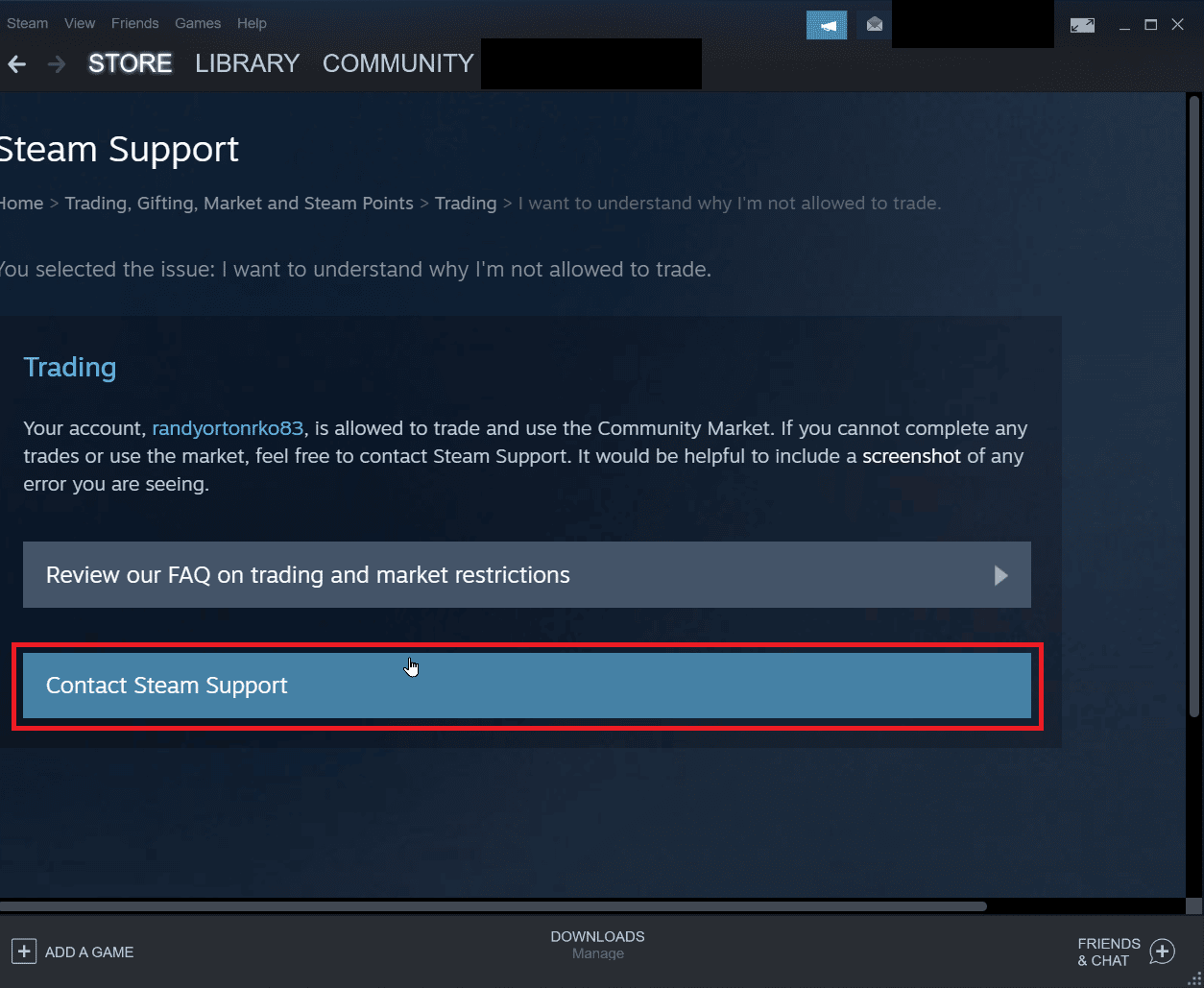 click contact steam support. Fix Steam Error 26 on Windows 10