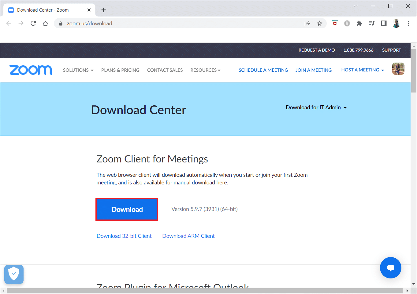 Click Download. Fix Zoom Error 1132 in Windows 10