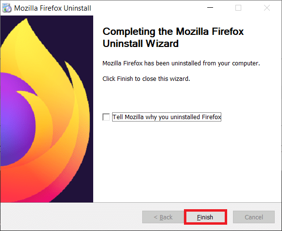 click Finish to close the wizard