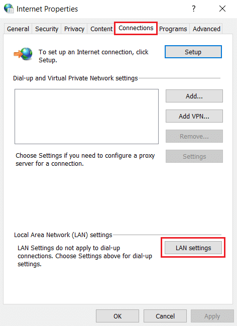 Click LAN settings on the Connections tab. 12 Ways for Establishing Secure Connection on Chrome