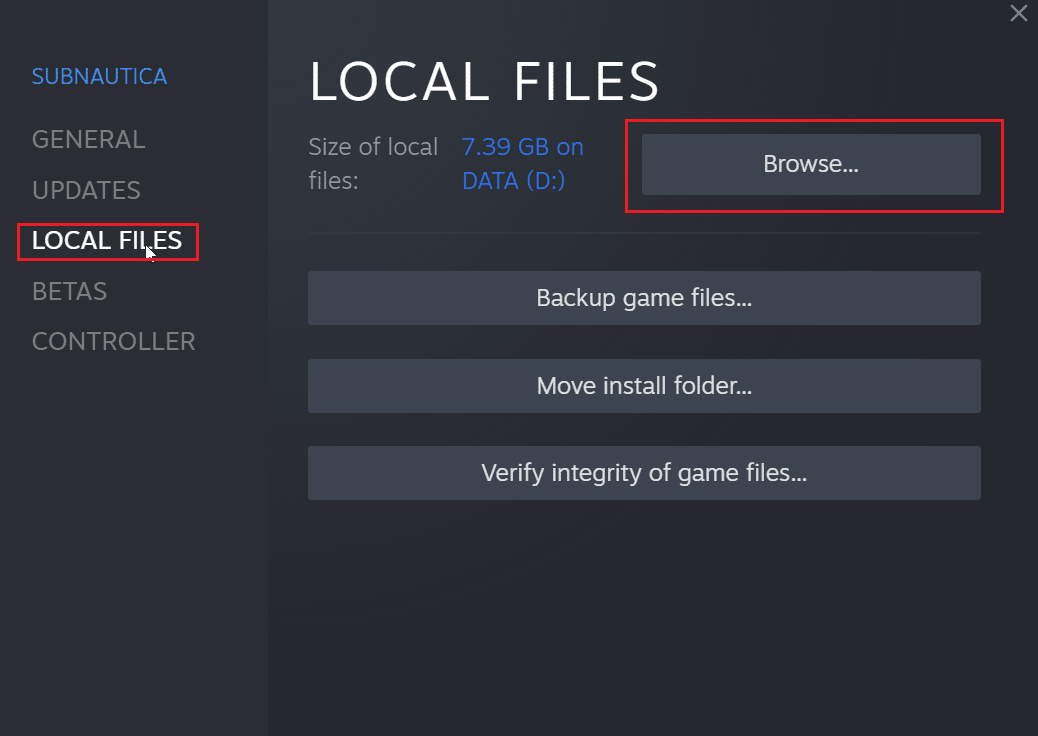 click local files and click browse files